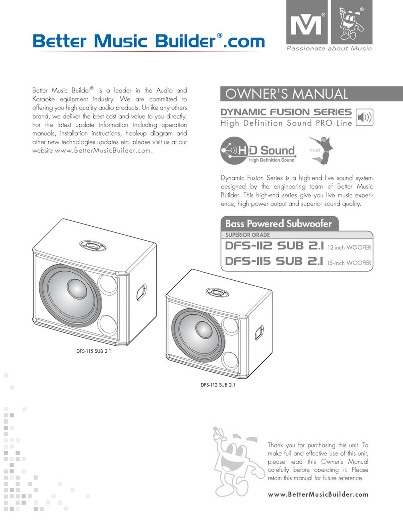 Better Music Builder DFS-112 SUB 2.1 User manual