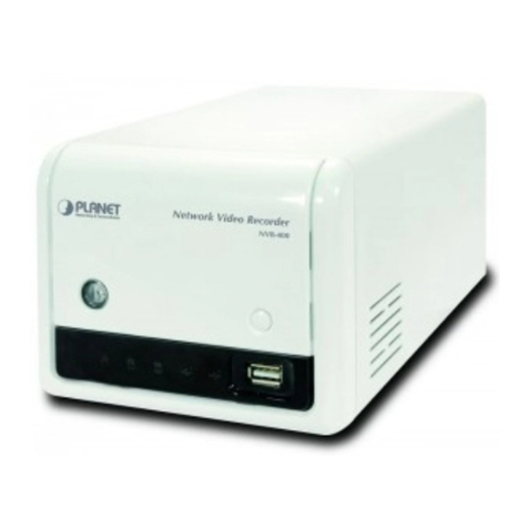 Planet NVR-400 User manual Planet NVR-400 User manual