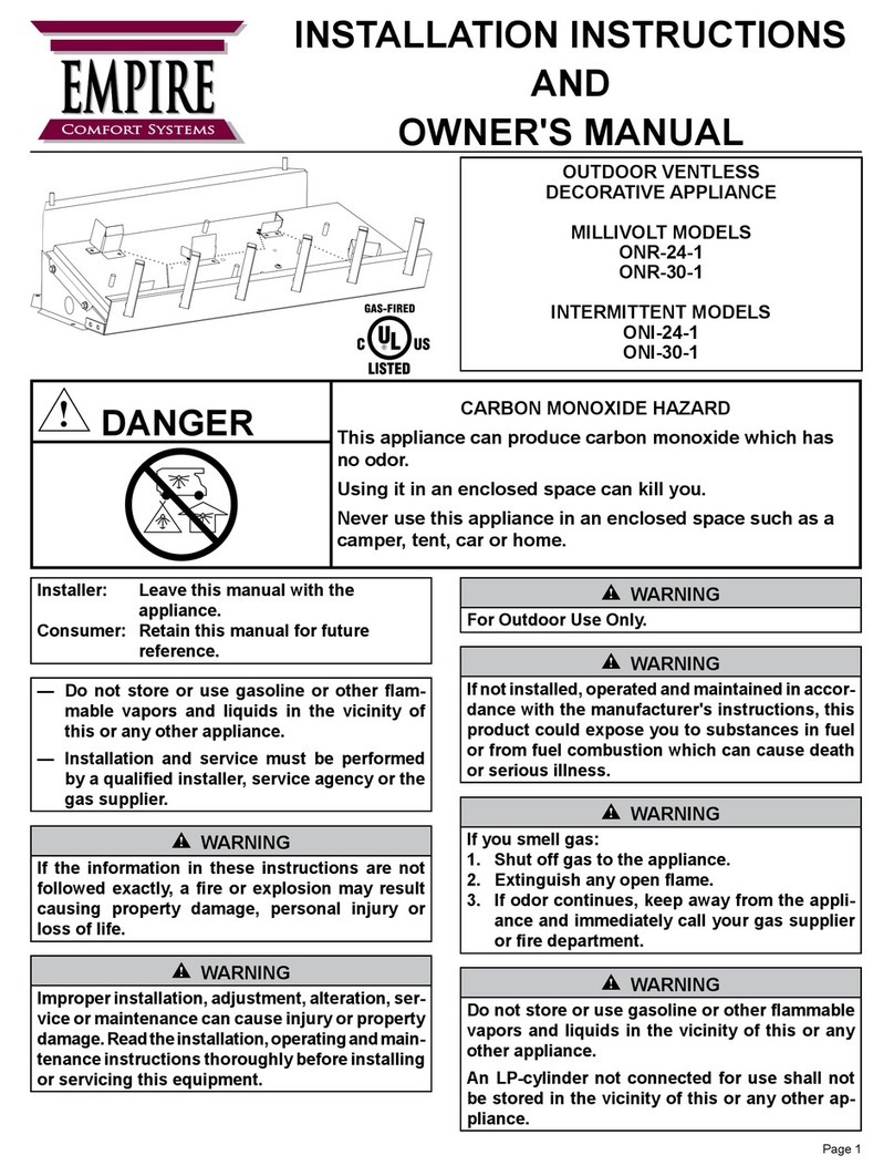 Empire Comfort Systems ONR-24-1 Installation instructions and owner's manual