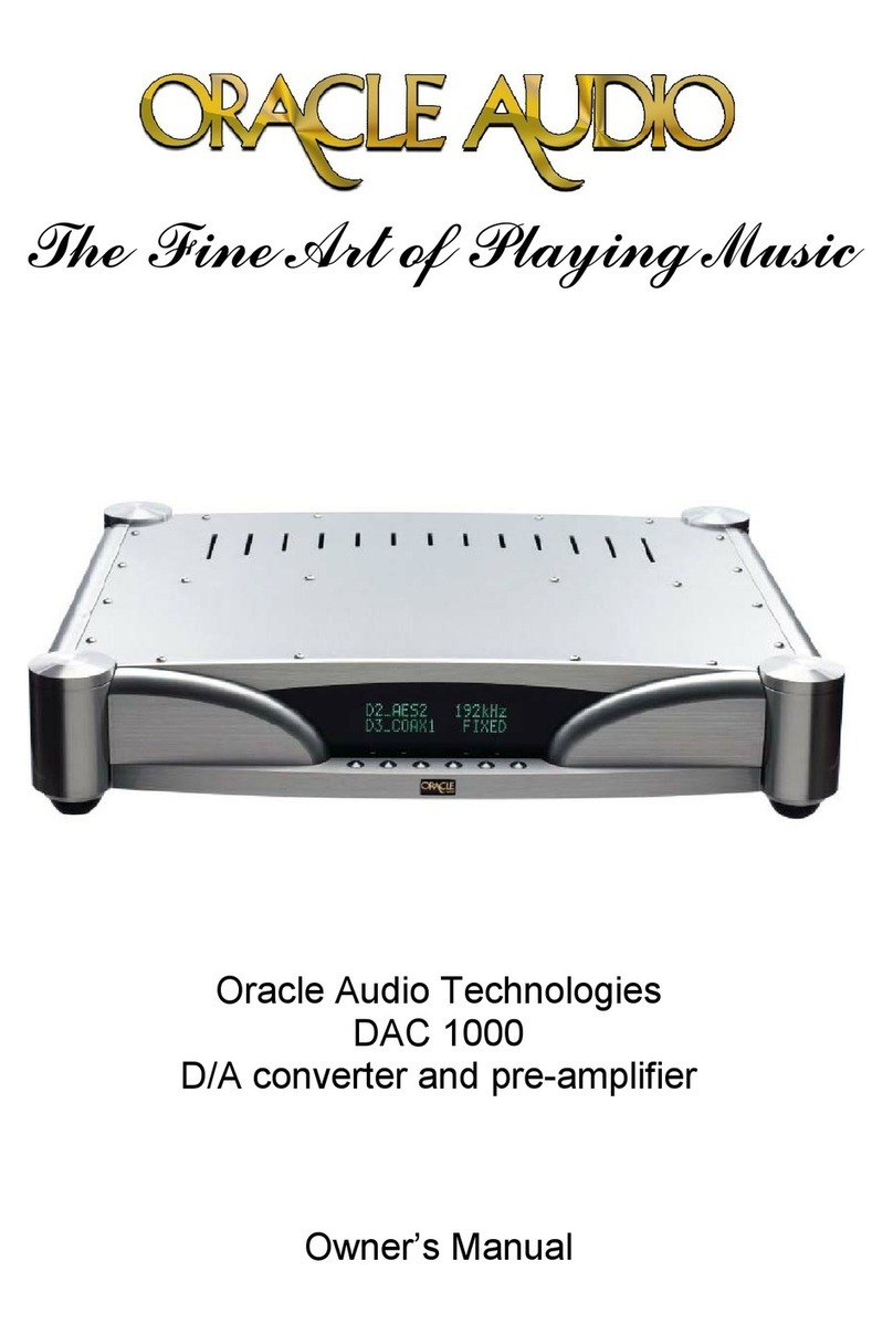 Oracle Audio DAC 100 User manual