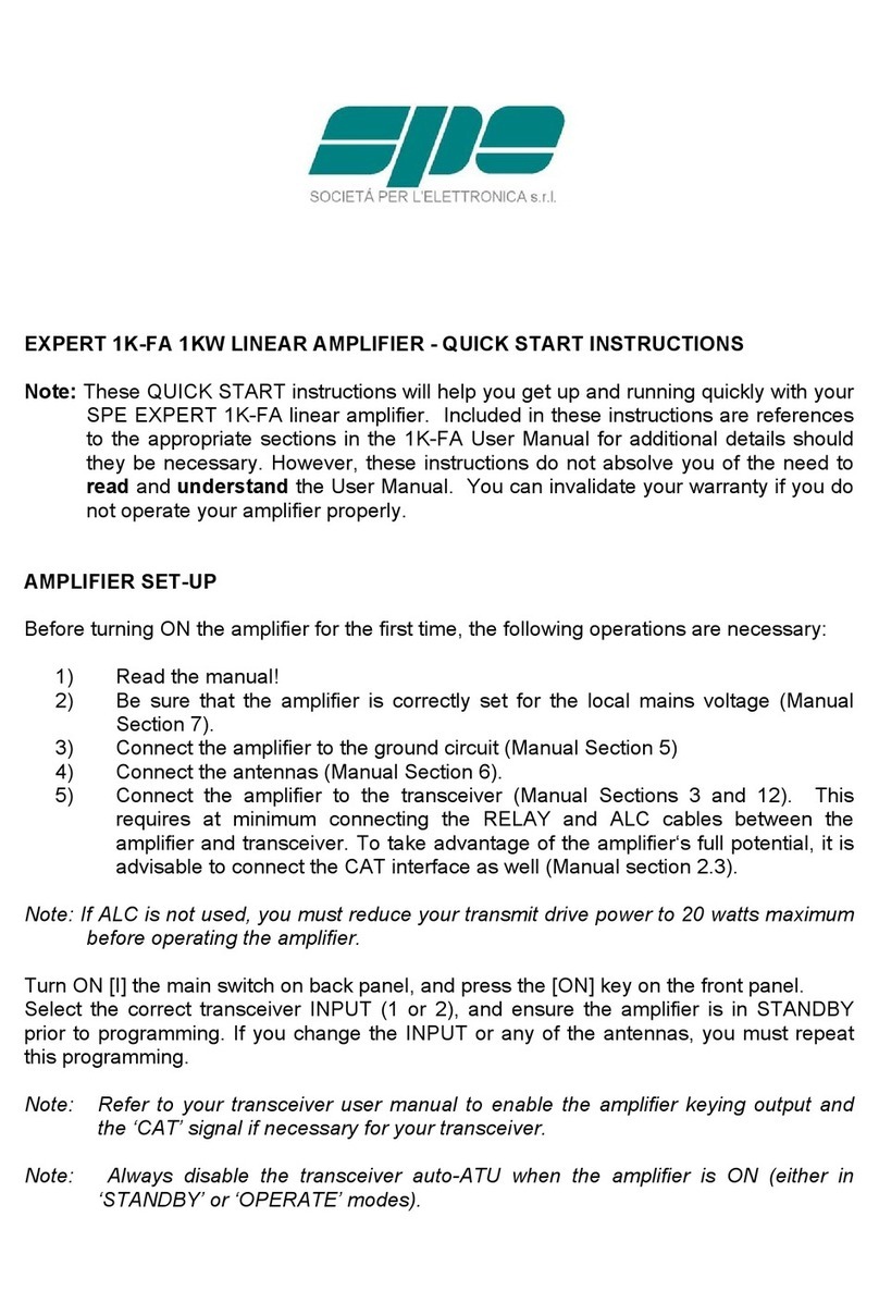 SPE EXPERT 1K-FA User manual