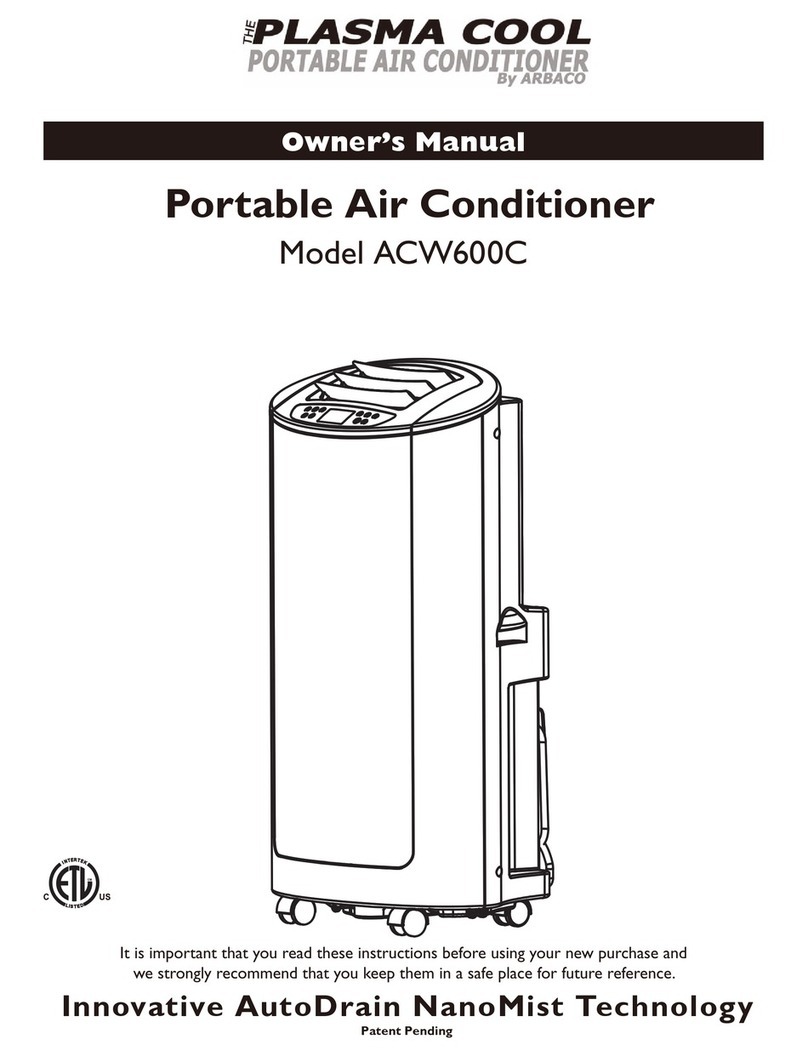 Plasma Cool ACW600C owner's manual