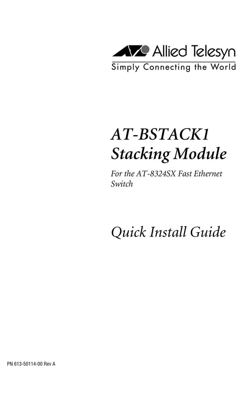Allied Telesis AT-BSTACK1 User manual Allied Telesis AT-BSTACK1 User manual