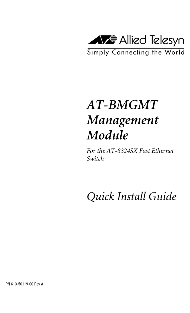 Allied Telesis AT-BMGMT Quick install guide