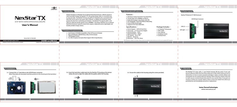 Vantec NST-210S2-BK User manual