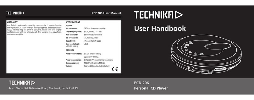 Technika PCD 206 Instruction Manual