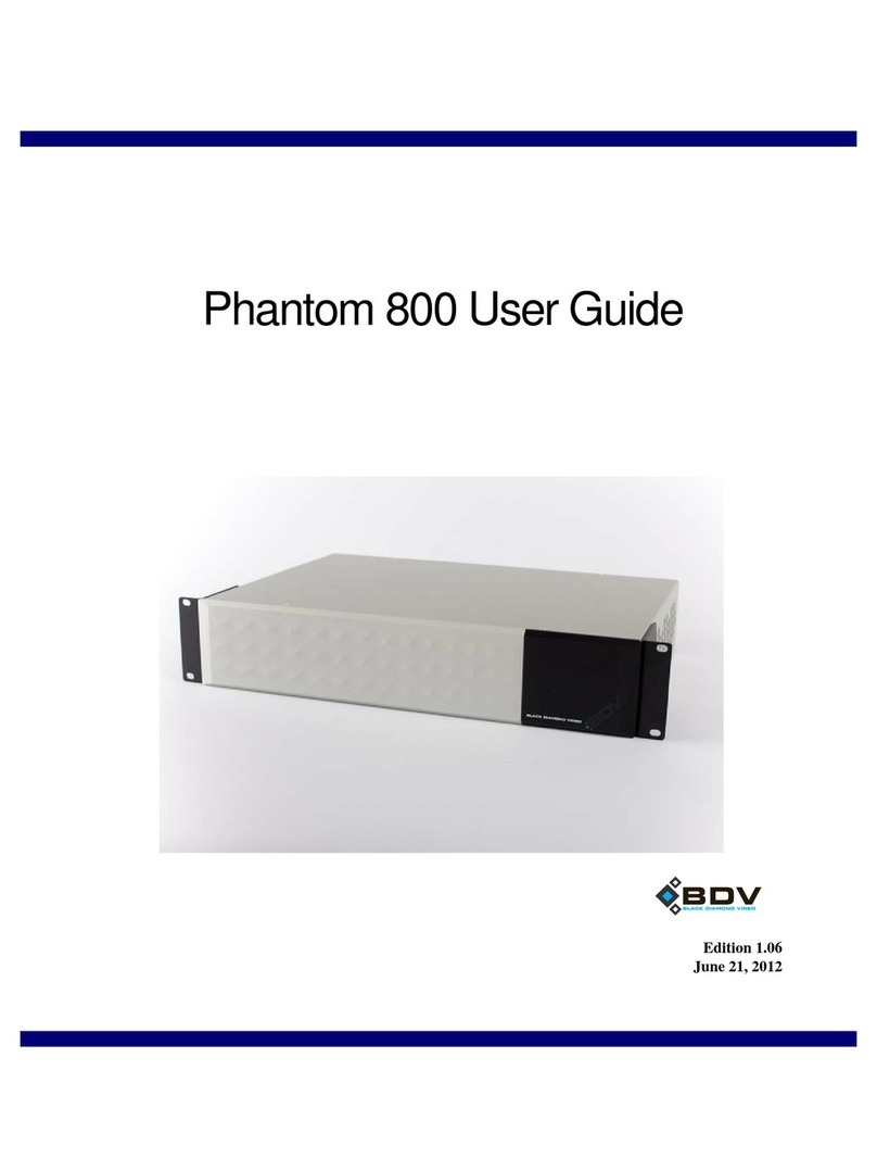 BDV Phantom 800 User manual
