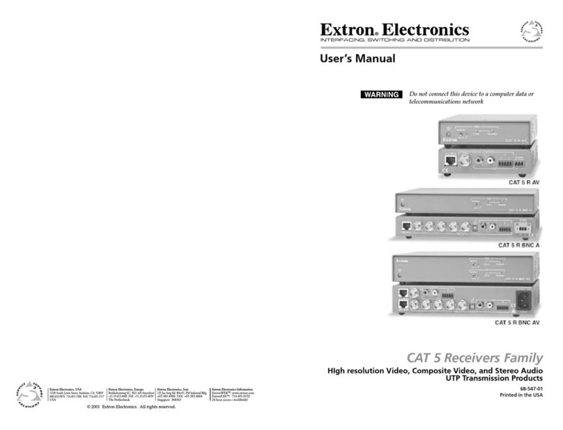 Extron electronics CAT 5 user manual