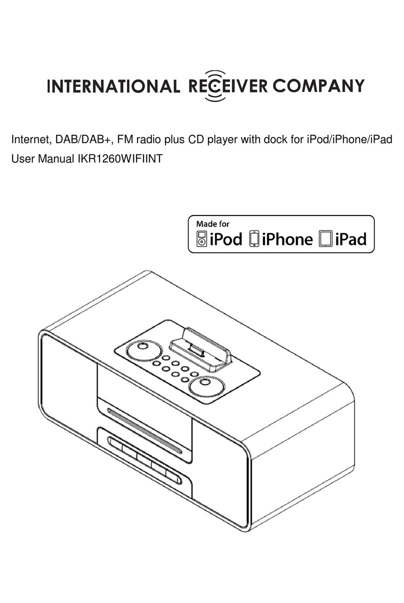 International Receiver Company Internet, DAB/DAB+, FM radio plus CD player user manual