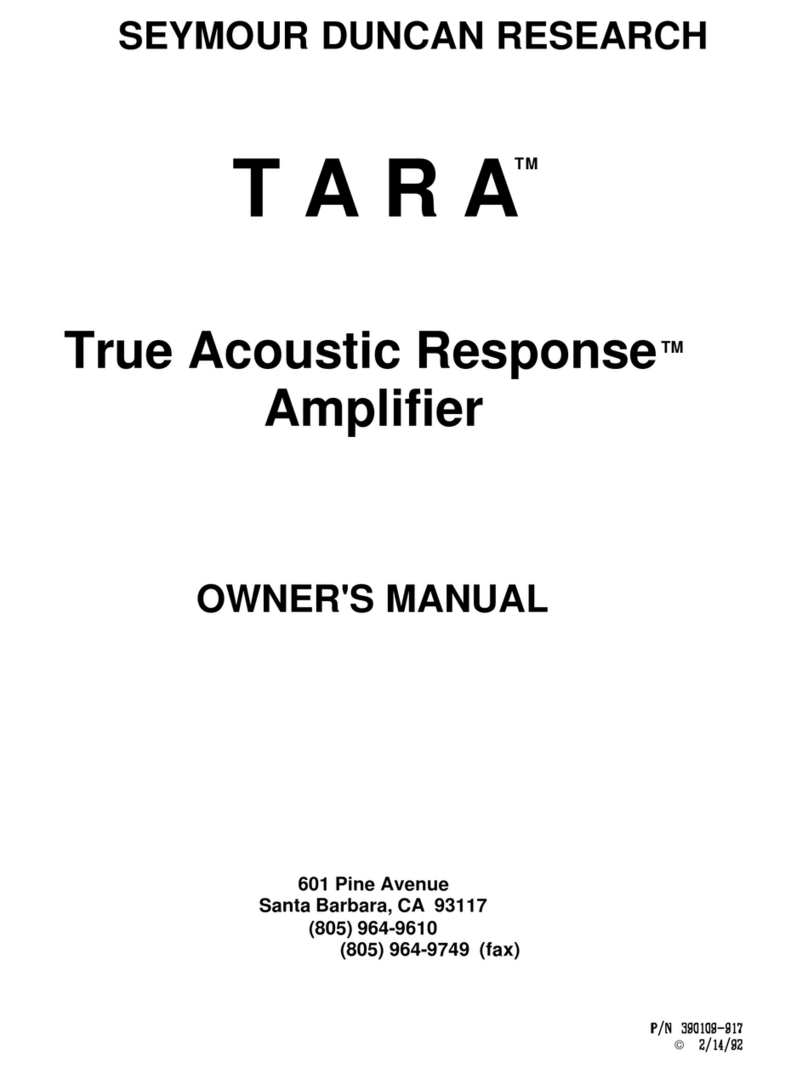 Duncan TARA owner's manual