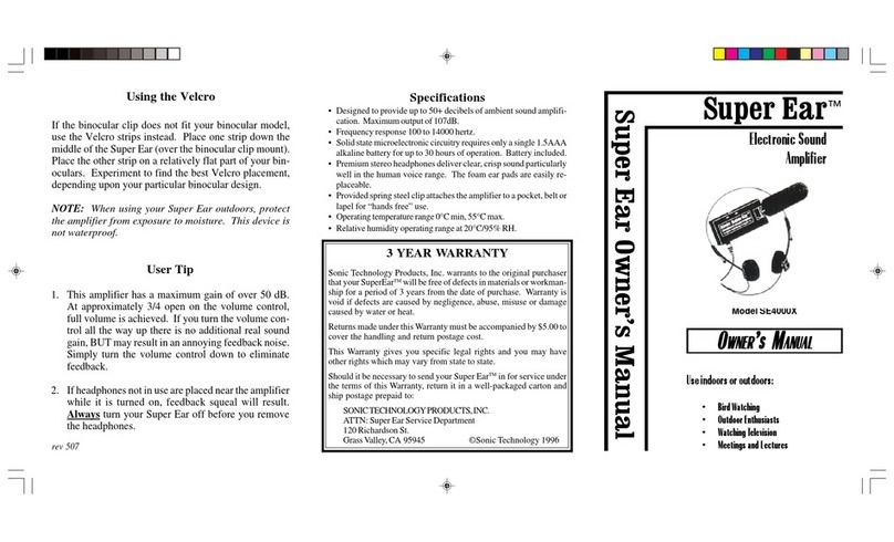 Super Ear SE4000X owner's manual