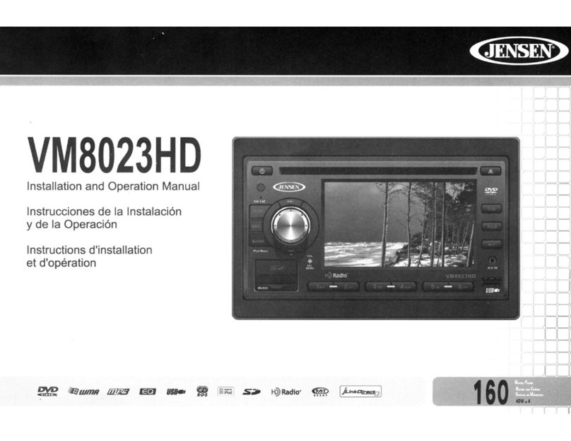 Jensen VM8023HD - DVD Receiver User manual Jensen VM8023HD - DVD Receiver User manual