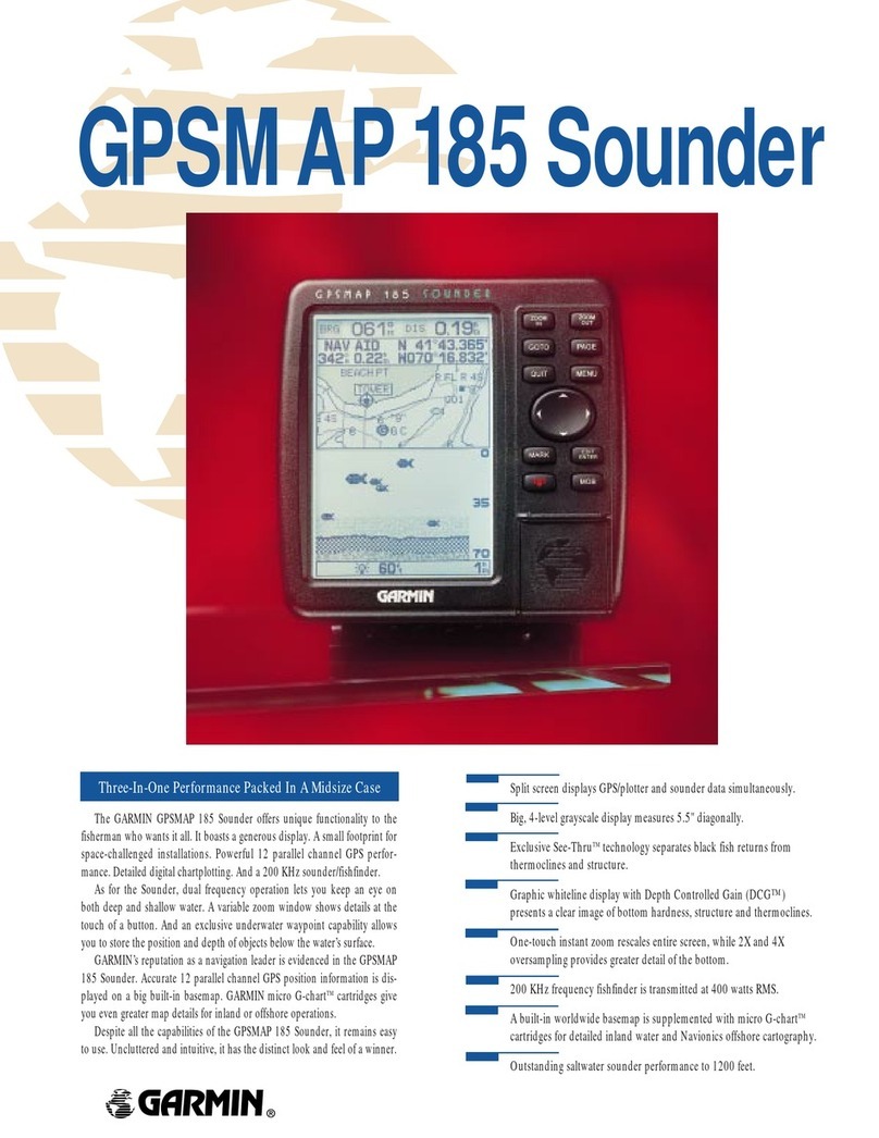 Garmin GPSMAP 185 Sounder specification