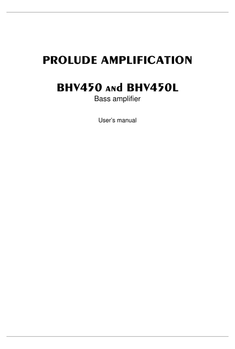 Prolude Amplification BHN450 user manual