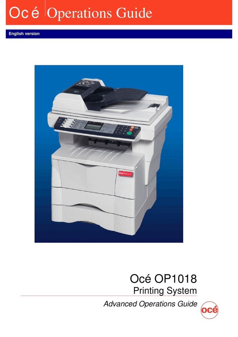 Oce OP1018 User manual
