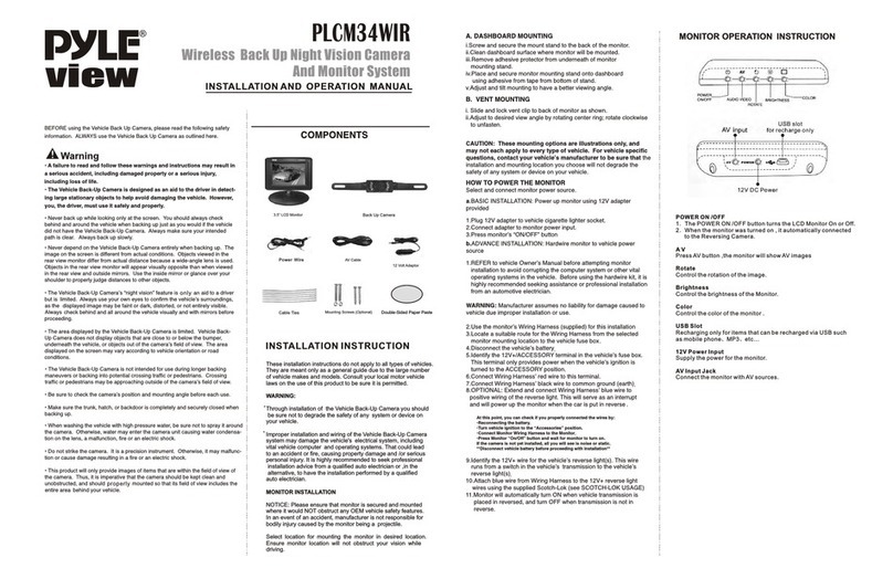 Pyle PLCM34WIR User manual