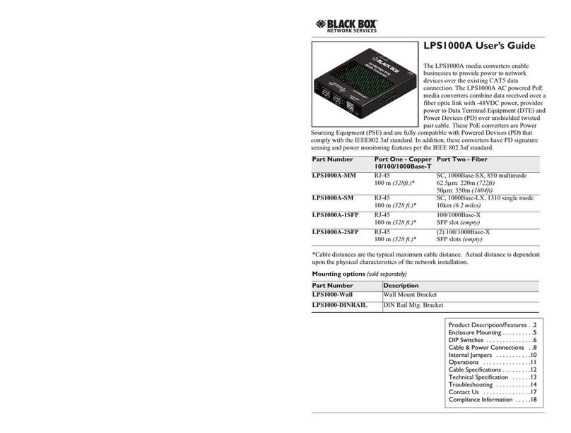 Black Box LPS1000A User manual Black Box LPS1000A User manual
