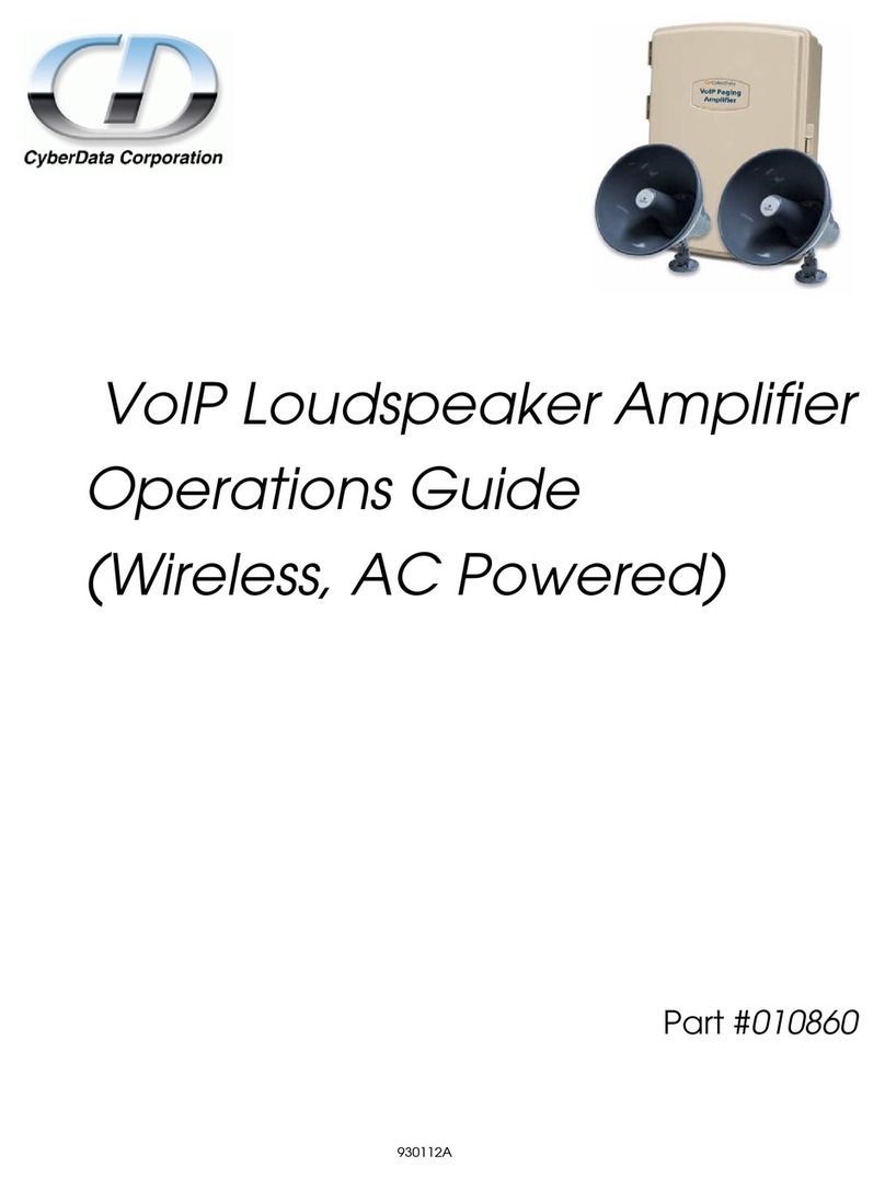 CyberData 930112A User manual CyberData 930112A User manual