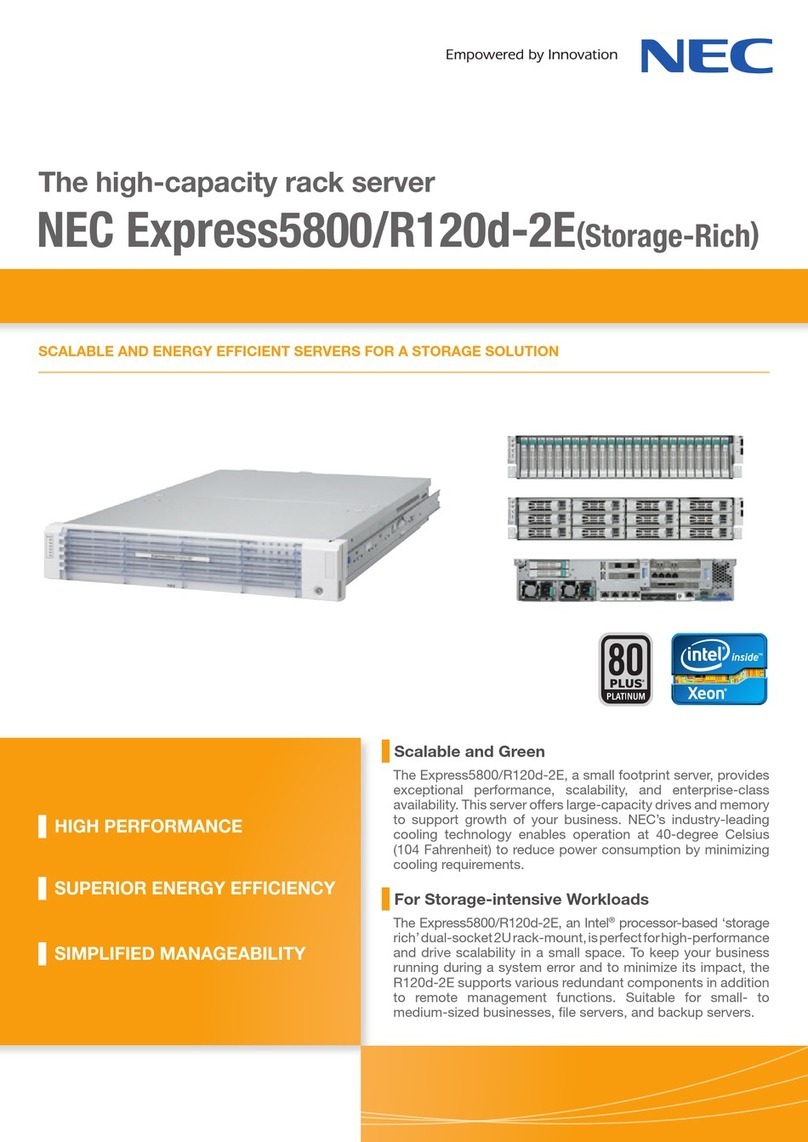 NEC NEC Express5800/R120d-2E User manual
