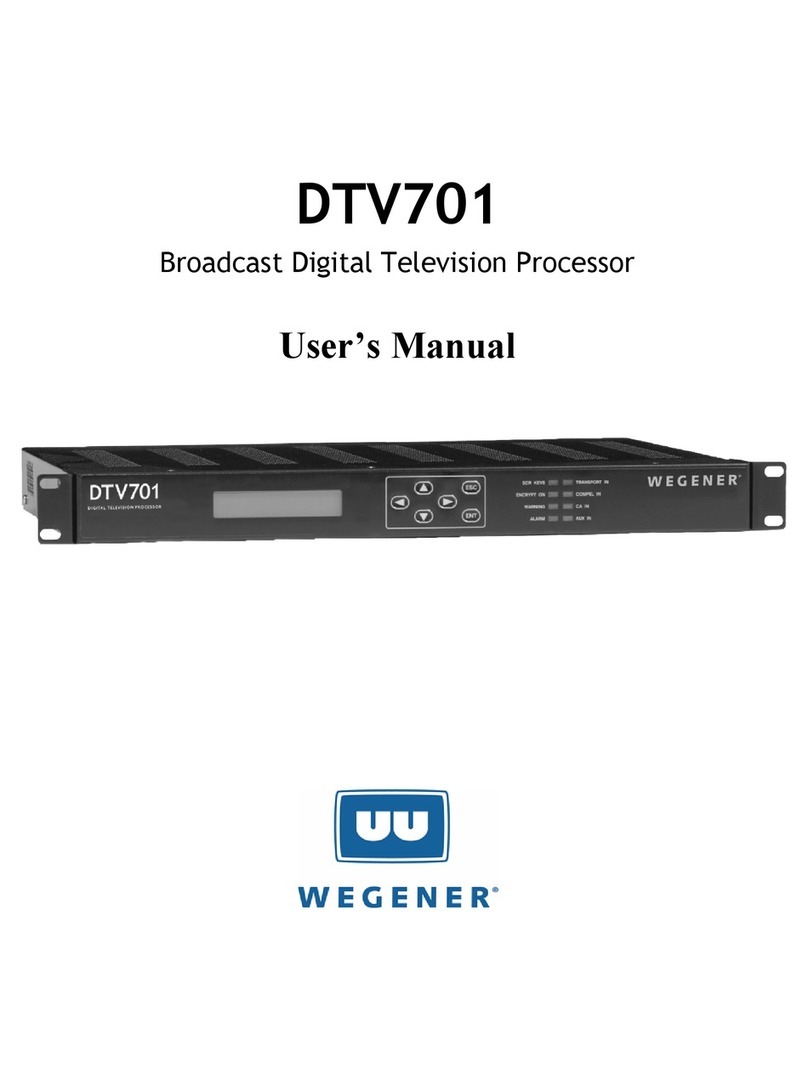 Wegener DTV701 user manual