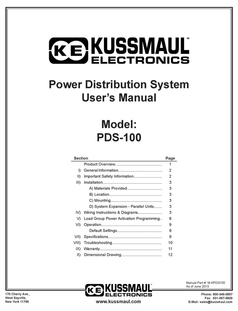 KUSSMAUL PDS-100 user manual