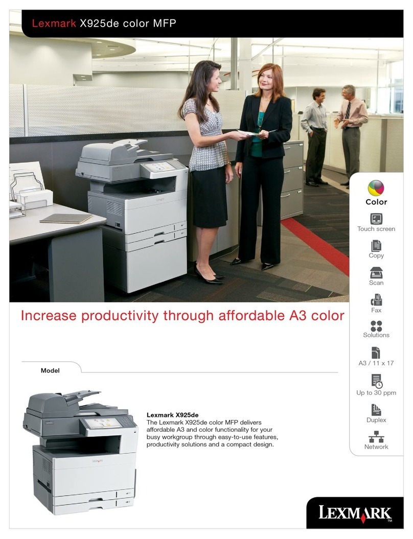 Lexmark X925de User manual