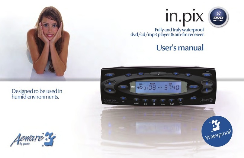 Aeware Fully and truly waterproof dvd/cd/mp3 player & am-fm... user manual