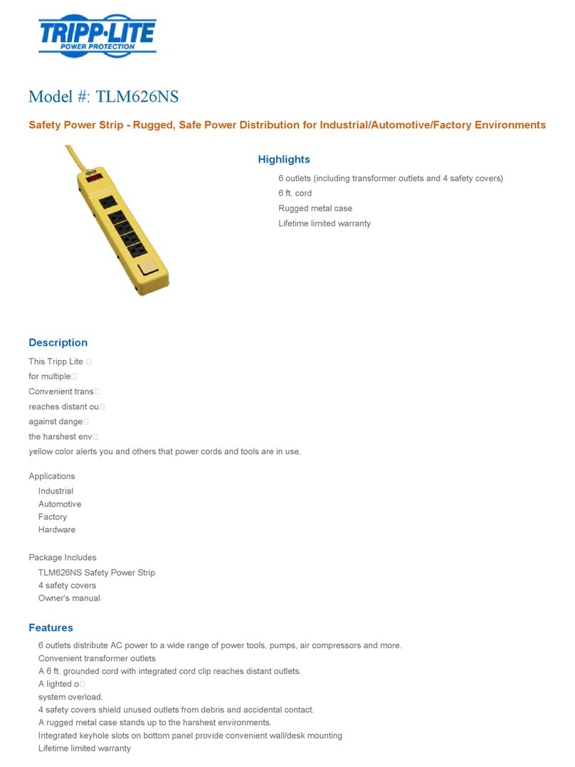 Tripp Lite TLM626NS User manual