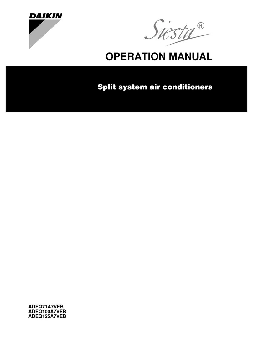 Daikin Siesta ADEQ71A7VEB User manual Daikin Siesta ADEQ71A7VEB User manual