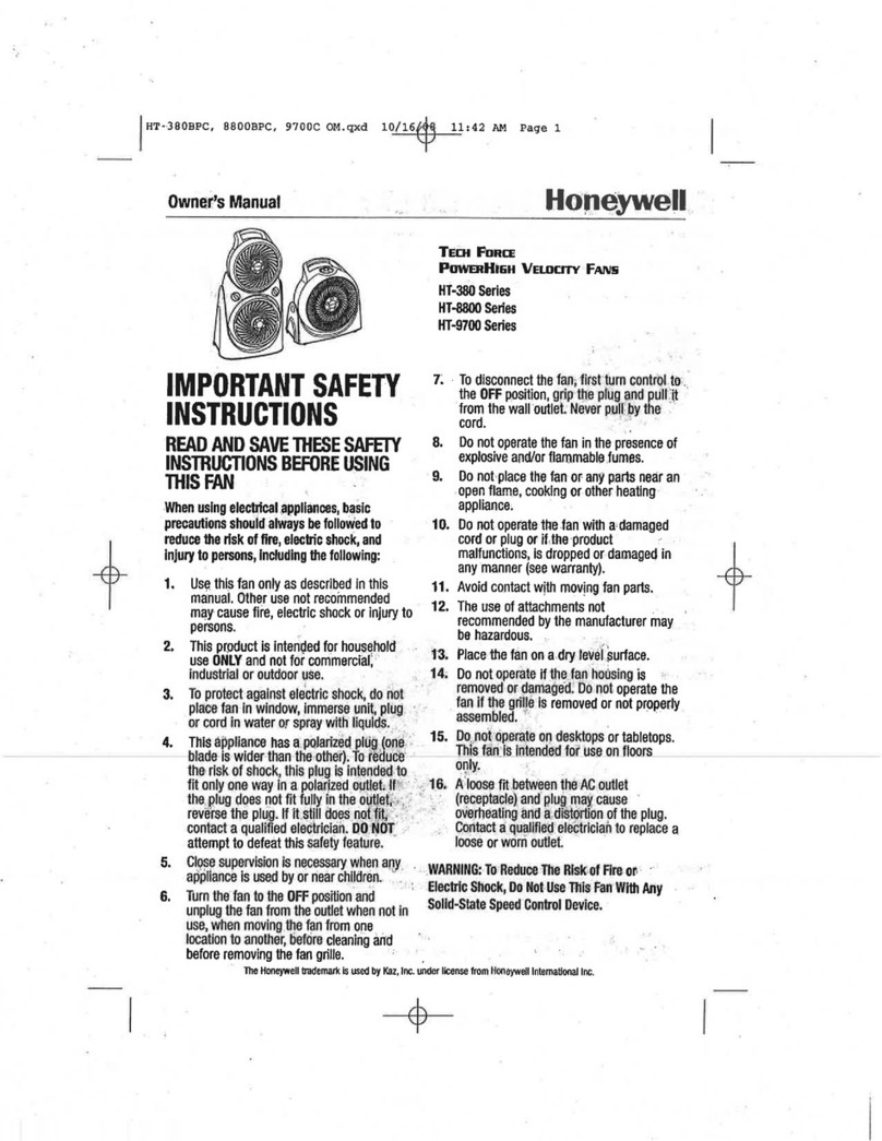 Honeywell HT-380 Series User manual