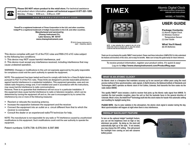 Timex 75333TKL User manual