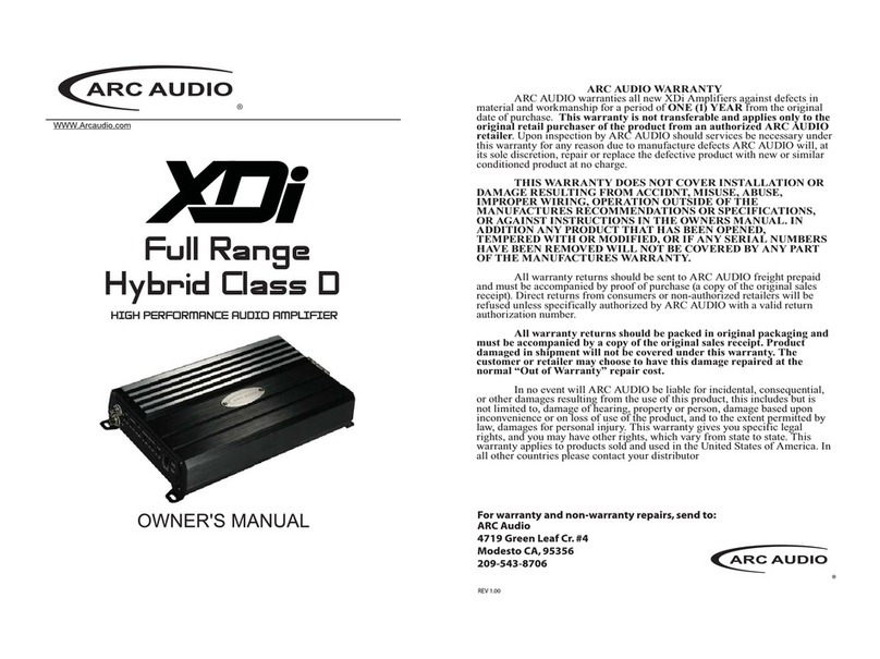 ARC Audio XDi User manual