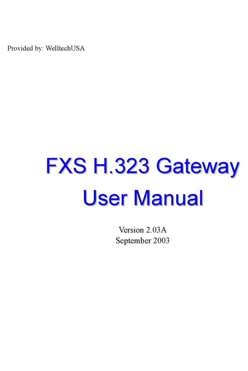 WELLTECH FXS H.323 Gateway user manual