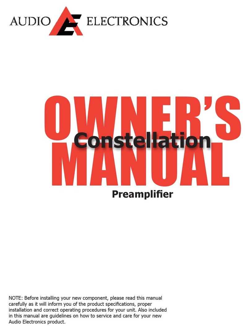 AUDIO ELECTRONICS Constellation owner's manual