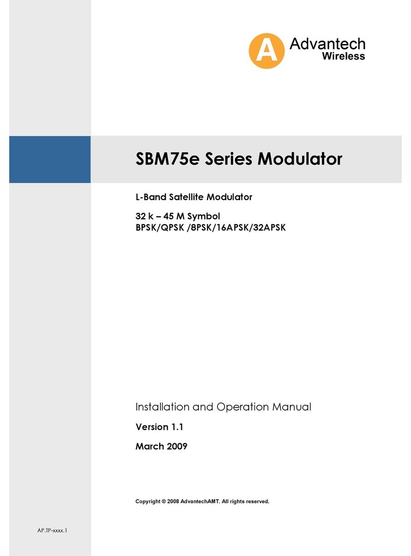 Advantech L-Band Satellite Modulator User manual