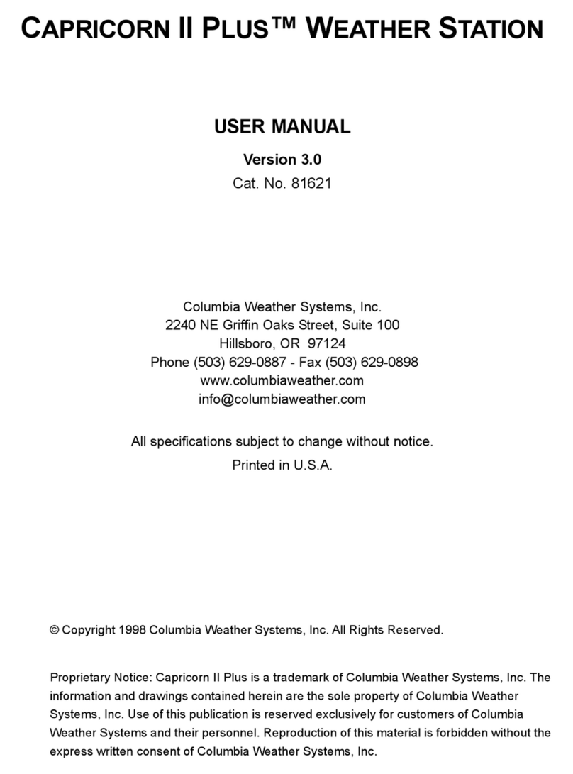 Columbia Weather Systems CAPRICORN II PLUS user manual