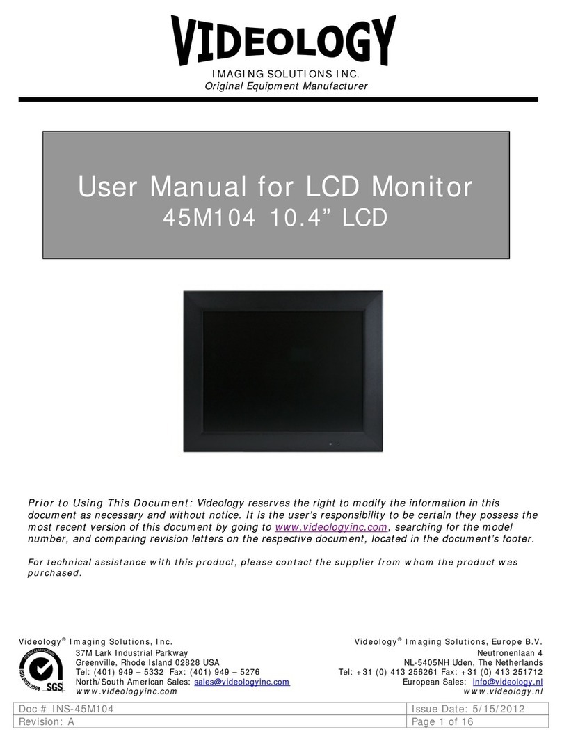 Videology 45M104 User manual