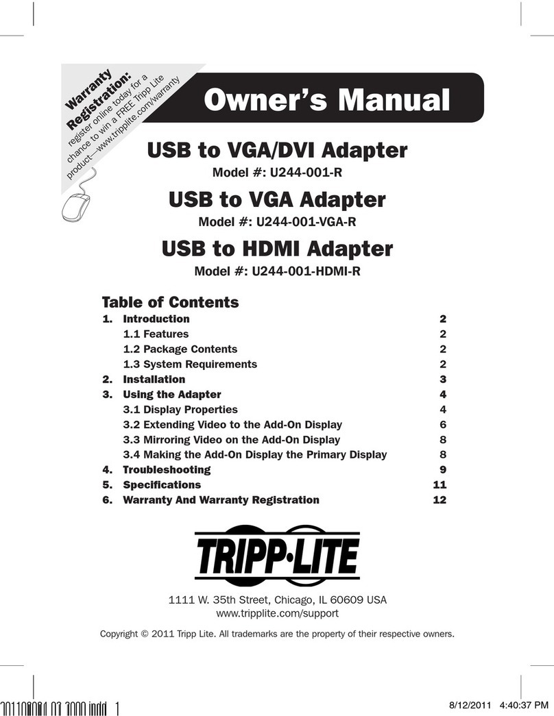 Tripp Lite U244-001-R owner's manual Tripp Lite U244-001-R owner's manual