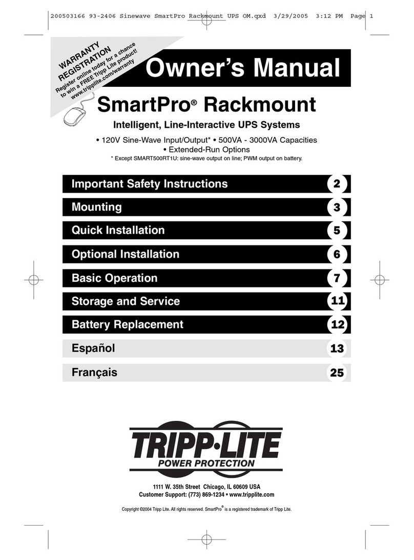 Tripp Lite SmartPro Series User manual