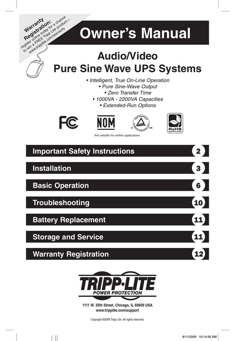 Tripp Lite SmartOnline 2-9USTAND User manual