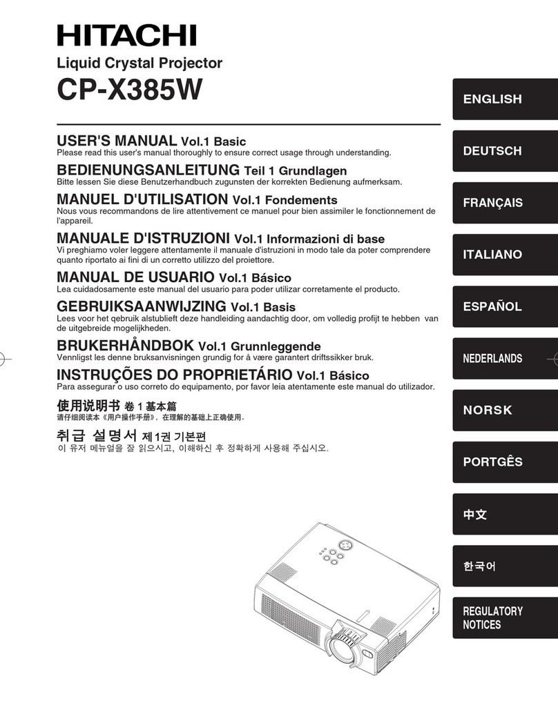 Hitachi CP-X385W User manual