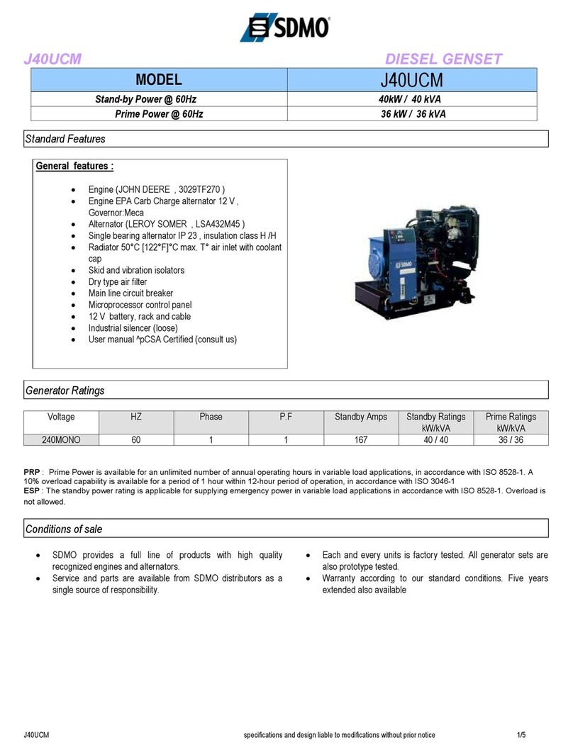 SDMO J40UCM Specifications