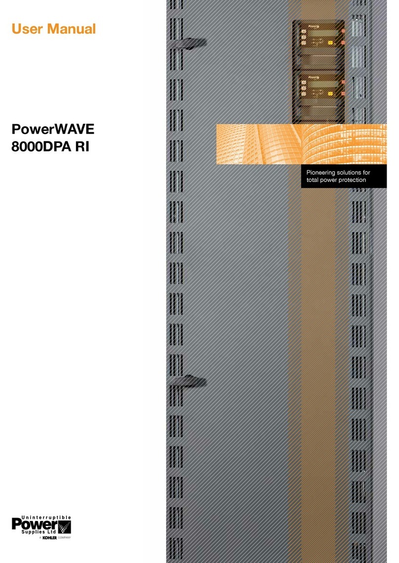 Uninterruptible Power Supplies PowerWAVE 8000DPA RI user manual Uninterruptible Power Supplies PowerWAVE 8000DPA RI user manual