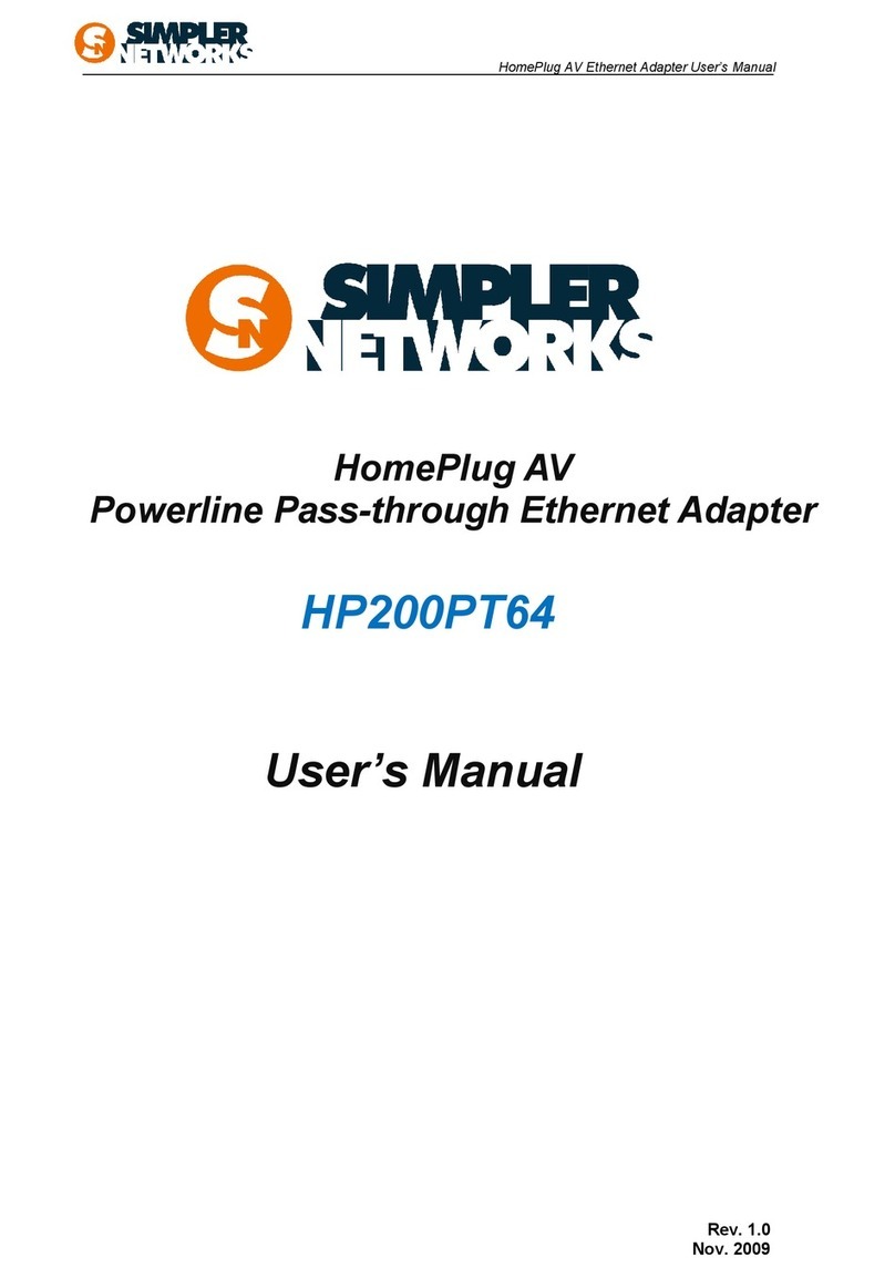 Simpler Networks HP200PT64 user manual