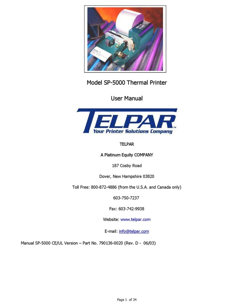 Telpar SP-5000 User manual Telpar SP-5000 User manual