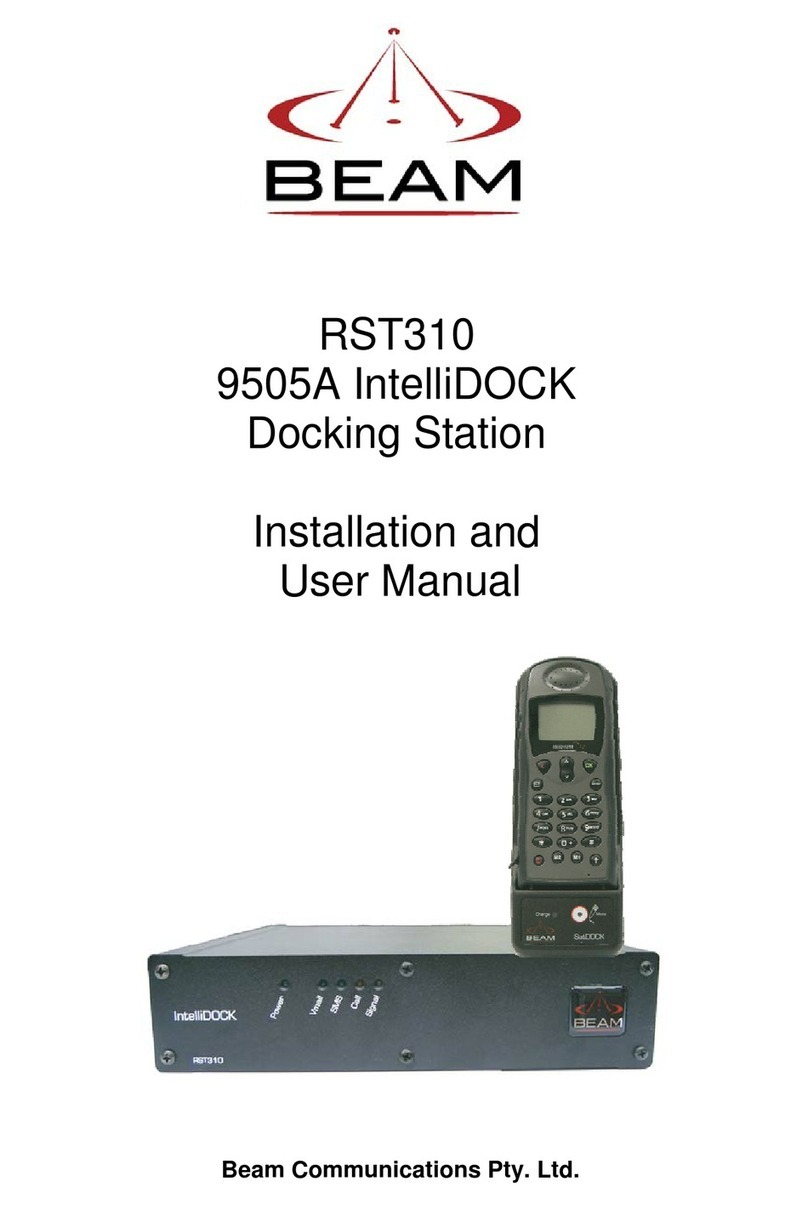 Beam IntelliDOCK RST310 9505A Installation and user manual Beam IntelliDOCK RST310 9505A Installation and user manual