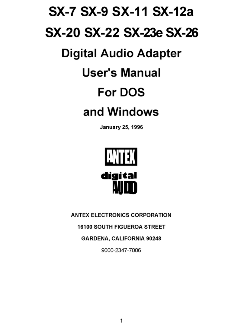 Antex electronics SX-7 user manual