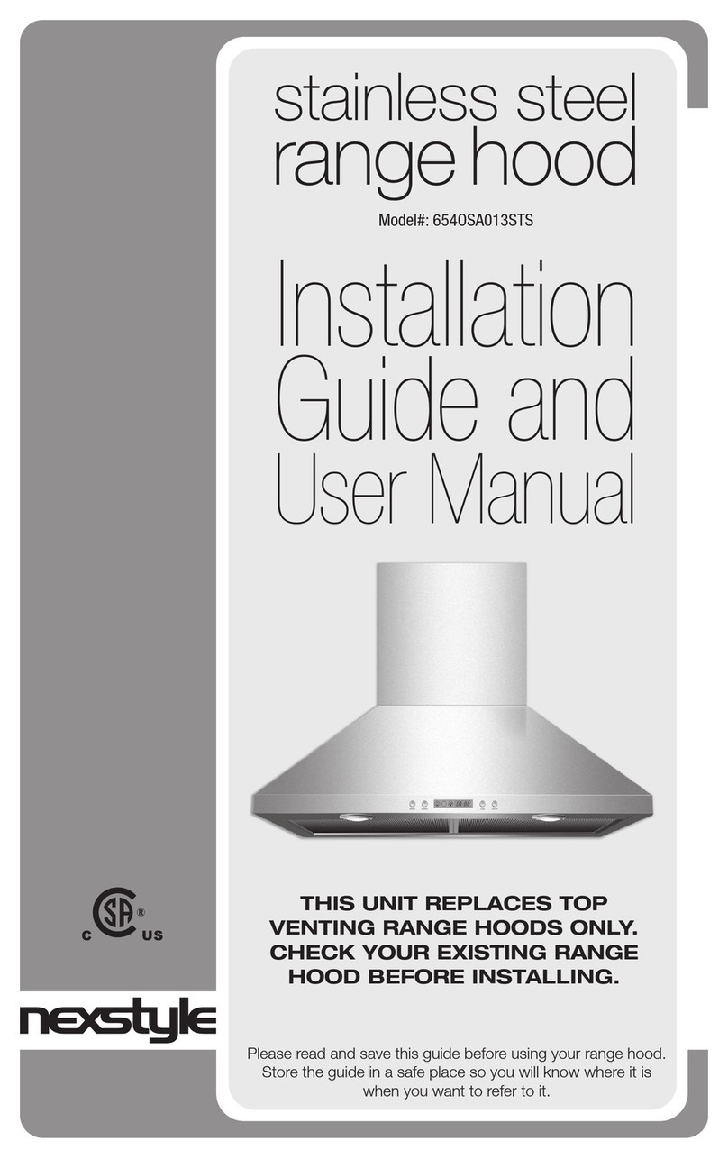 nexstyle 654OSA013STS Installation guide and user's manual