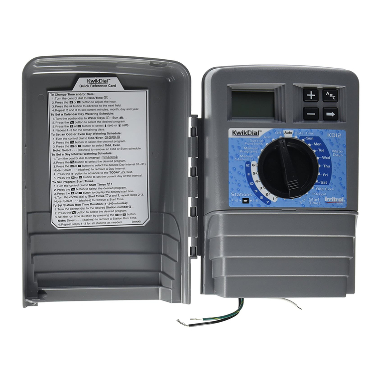 Irritrol KwikDial user guide