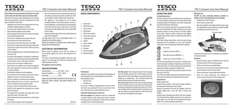 Tesco TSC1 User manual
